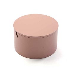 Růžový dřevěný box na šperky Versa Pinky, ø 14 cm