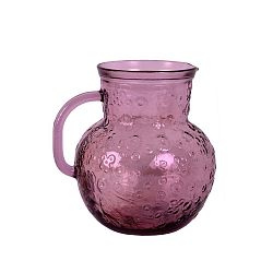 Růžový džbán z recyklovaného skla Ego Dekor Flora, 2,3 l