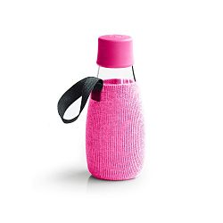 Růžový obal na skleněnou lahev ReTap s doživotní zárukou, 300 ml