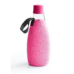 Růžový obal na skleněnou lahev ReTap s doživotní zárukou, 800 ml