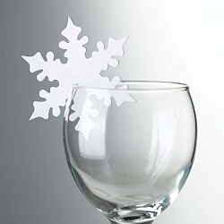 Sada 10 ozdob na skleničky Neviti White Snowflake