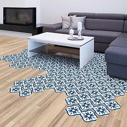 Sada 10 samolepek na podlahu Ambiance Floor Stickers Hexagons Felica, 40 x 90 cm