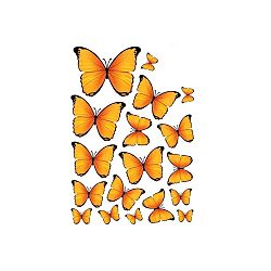 Sada 18 nástěnných samolepek Ambiance Yellow Butterflies Sticker