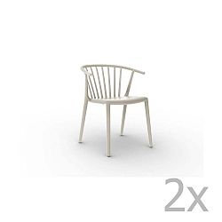 Sada 2 bílých jídelních židlí Resol Woody