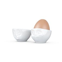 Sada 2 bílých kalíšků na vajíčka 58products Oh Please