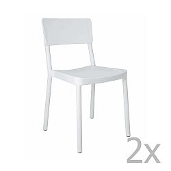 Sada 2 bílých zahradních židlí Resol Lisboa