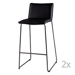 Sada 2 černých barových židlí sømcasa Lou