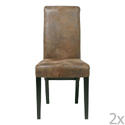 Sada 2 jídelních židlí s podnožím z bukového dřeva Kare Design Chiara Vintage