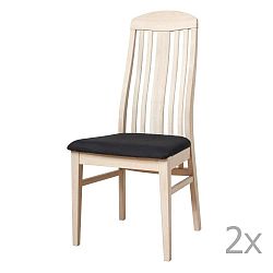 Sada 2 jídelních židlí z dubového dřeva Knuds Heidi