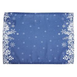 Sada 2 modrých prostírání s vánočním motivem Apolena Honey Snowflakes, 33 x 45 cm