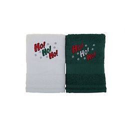 Sada 2 ručníků Ho Ho White&Green, 50 x 100 cm
