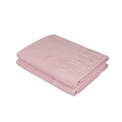 Sada 2 růžových ručníků z čisté bavlny Lisa, 90 x 150 cm