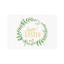 Sada 2 zelenobílých prostírání Apolena Happy Easter, 33 x 45 cm