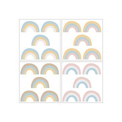 Sada 20 nástěnných samolepek Dekornik Rainbow Pastel