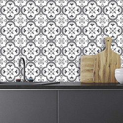 Sada 24 nástěnných samolepek Ambiance Wall Decals Traditional Tiles, 20 x 20 cm