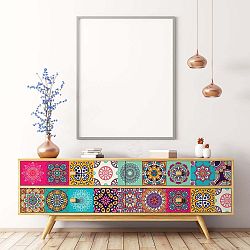 Sada 24 samolepek na nábytek Ambiance Tiles Stickers For Furniture Coralina, 20 x 20 cm