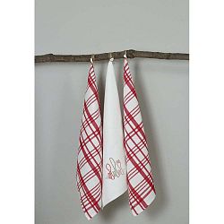 Sada 3 červeno-bílých kuchyňských utěrek My Home Plus Fork, 50 x 70 cm