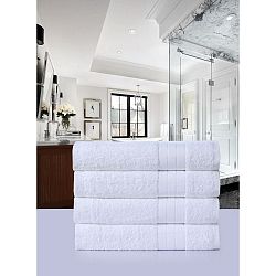 Sada 4 bílých bavlněných ručníků HIP, 50 x 100 cm