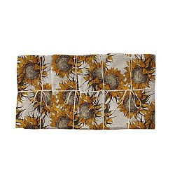 Sada 4 ks látkových ubrousků Linen Couture Sunflower, šířka 40 cm