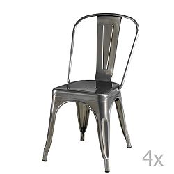 Sada 4 šedých židlí Knuds Korona