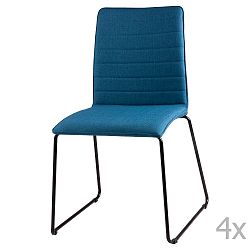 Sada 4 tmavě modrých jídelních židlí sømcasa Vera