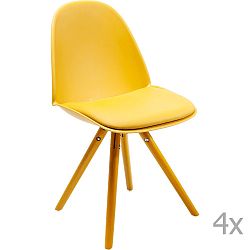 Sada 4 žlutých jídelních židlí Kare Design CandyWorld 