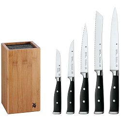 Sada 5 nožů ze speciálně kované nerezové oceli a kuchyňského bloku WMF Class