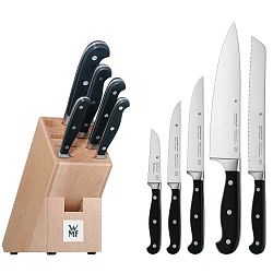 Sada 5 nožů ze speciálně kované nerezové oceli a kuchyňského bloku WMF Spitzenklasse