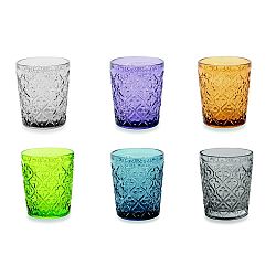 Sada 6 barevných skleniček Villa d'Este Marrakech, 240 ml