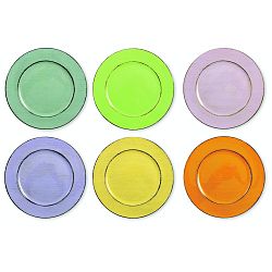 Sada 6 barevných talířů Villa d'Este Cascina, Ø 33 cm