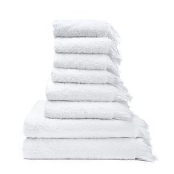 Sada 8 bílých ručníků a osušek Casa Di Bassi Bath 