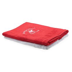 Sada červeného a bílého ručníku Beverly Hills Polo Club Tommy Orj, 50 x 100 cm