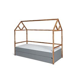 Šedá dětská postel BELLAMY Lotta, 90 x 200 cm