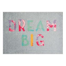 Šedá rohožka Mint Rugs StateMat Dream Big, 50 x 75 cm