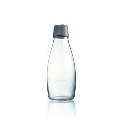 Šedá skleněná lahev ReTap s doživotní zárukou, 500 ml