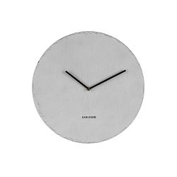 Šedé nástěnné břidlicové hodiny Karlsson Slate, ⌀ 40 cm
