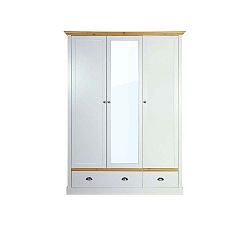 Šedo-bílá šatní skříň Steens Sandringham, 192 x 148 cm