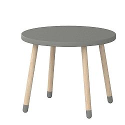 Šedý dětský stolek Flexa Play, ø 60 cm