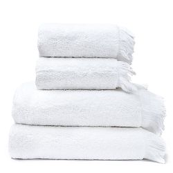 Set 2 bílých bavlněných ručníků a 2 osušek Casa Di Bassi Bath 