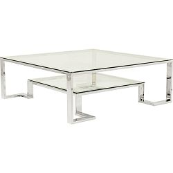 Skleněný konferenční stolek Kare Design Silver Rush
