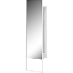 Stojací zrcadlo s policí a bílým rámem Germania Monteo, výška 194 cm