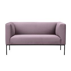 Světle růžová sametová dvoumístná pohovka Windsor & Co Sofas Neptune