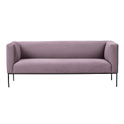 Světle růžová sametová třímístná pohovka Windsor & Co Sofas Neptune