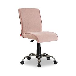 Světle růžová židle na kolečkách Soft Chair Pink