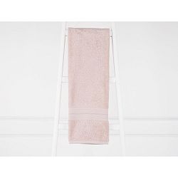 Světle růžový bavlněný ručník Emily, 70 x 140 cm