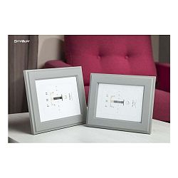 Světle šedý rámeček na fotografii Styler Malmo, 30 x 40 cm