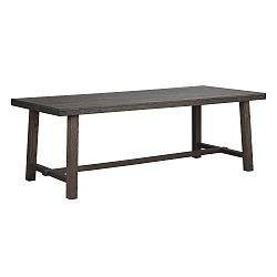 Tmavě hnědý dubový jídelní stůl Folke Brooklyn, délka 220 cm