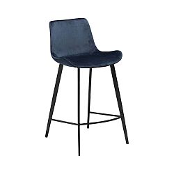 Tmavě modrá barová židle DAN–FORM Denmark Hype Velvet