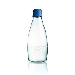 Tmavě modrá skleněná lahev ReTap s doživotní zárukou, 800 ml