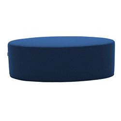 Tmavě modrý puf Softline Bon-Bon Felt Melange Dark Blue, délka 60 cm